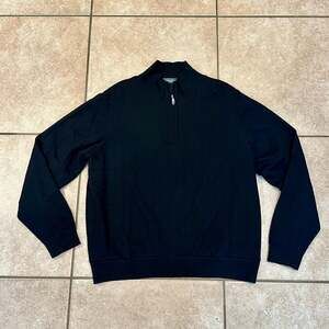 Bobby Jones Signature 100% Merino Wool Quarter-Zip Lined Wind Sweater Size XL
